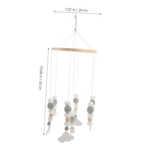 Totority Boho Crib Mobile Felt Ball Decor