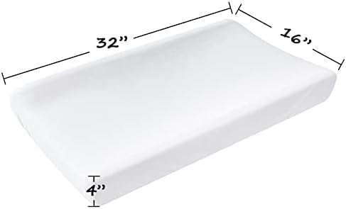 Coldwind Organic Cotton Changing Pad Cover 2 Pack White 32x16x4