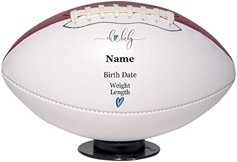 Personalized Baby Birth Announcement Football for Baby Shower or Nursery Decor 1