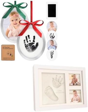 KeaBabies Inkless Baby Hand Footprint Ornament Kit