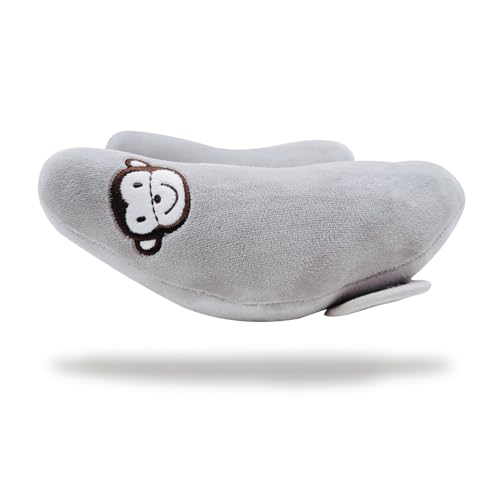 Adjustable Baby Head Support Pillow for Car Seat and Stroller Grey