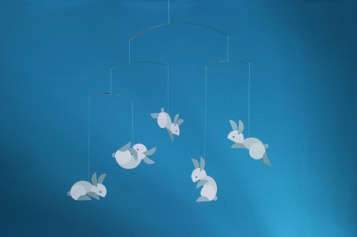 Circular Bunnies Hanging Nursery Mobile - 21 Inches