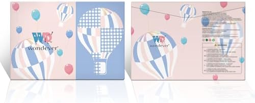 Wondever Boho Blue Floral Wall Decals Peel and Stick for Baby Room