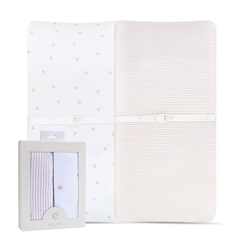Elys Co Changing Pad Covers 2 Pack Pink Tulip