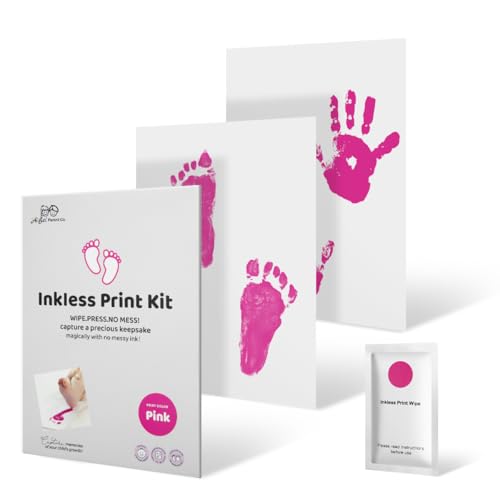 2 PCS Inkless Baby Handprint Footprint Kit for Newborn Milestones