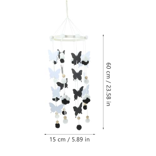 VOSAREA Mobile Butterfly Hair Balls Cute Crib Stroller Toy for Baby