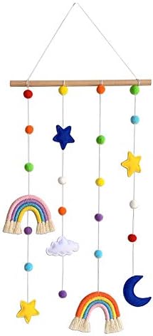 URMAGIC Macrame Rainbow Wall Hanging for Nursery