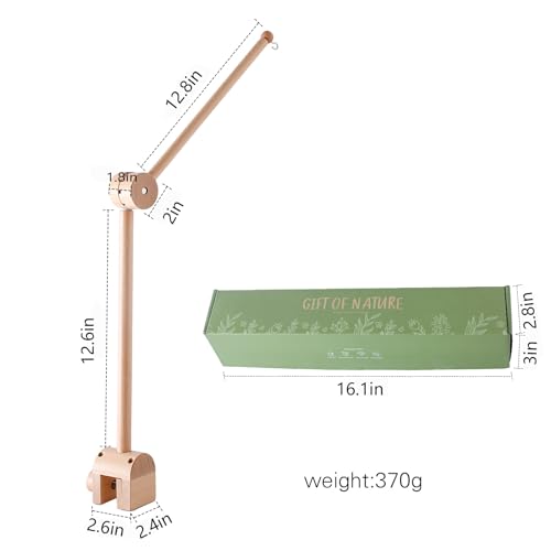 Wooden Baby Mobile Crib Holder Height Adjustable Mobile Arm