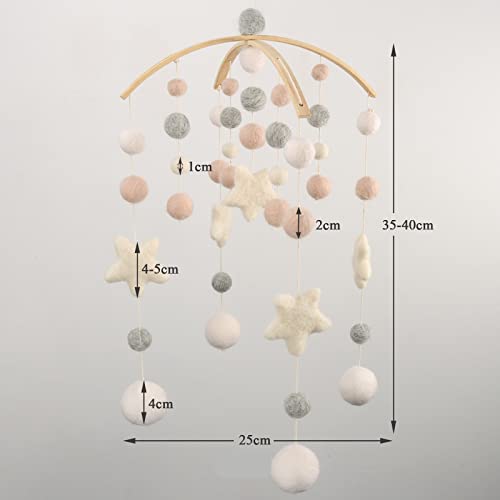 Boho Baby Mobile - Gender Neutral - Felt Ball Decor