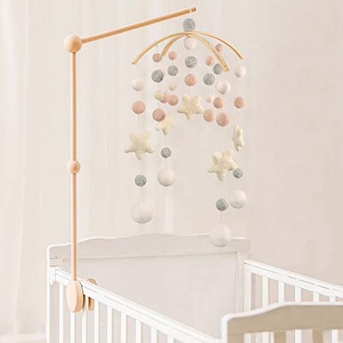 Boho Baby Mobile - Gender Neutral - Felt Ball Decor