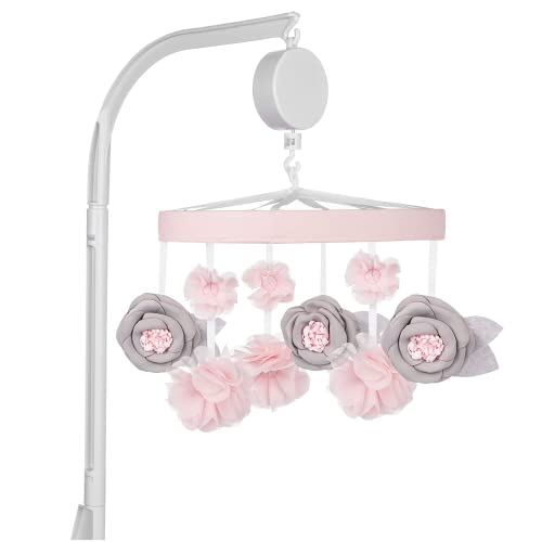 Sammy Lou Pink Floral Crib Mobile with Music