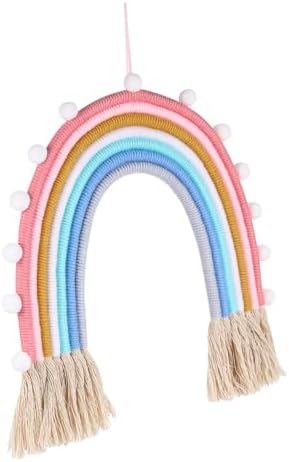 ABOOFAN 1pc Handmade Rainbow Woven Pendant Wall Decor