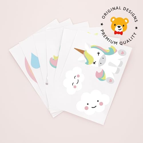 Unicorn Wall Decals for Kids - Easy to Apply Removable