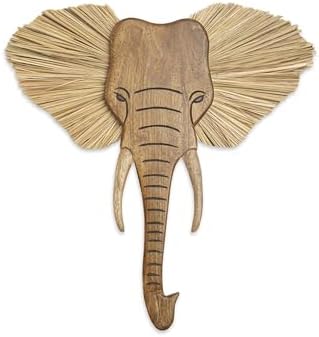 Crane Baby Wooden Elephant Wall Decor 21x21 Brown