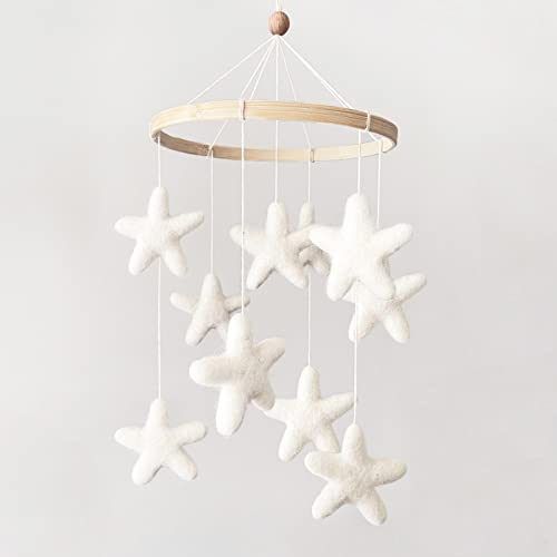 Gender Neutral Baby Mobile - Felt Star Boho Decor