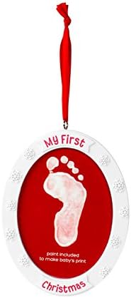 Tiny Ideas Babys First Christmas Handprint Footprint DIY Ornament