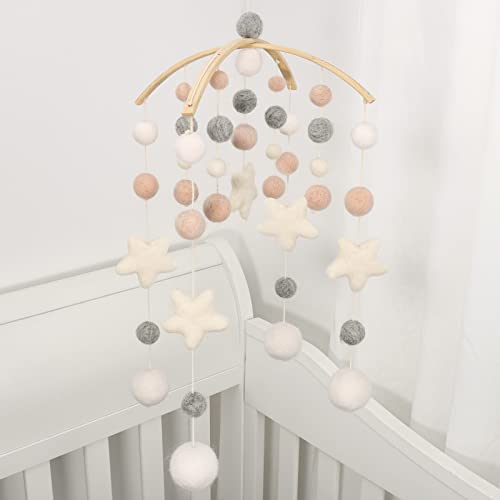 Boho Baby Mobile - Gender Neutral - Felt Ball Decor