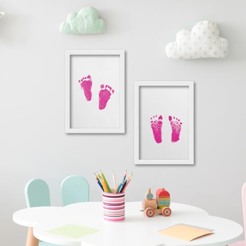 2 PCS Inkless Baby Handprint Footprint Kit for Newborn Milestones
