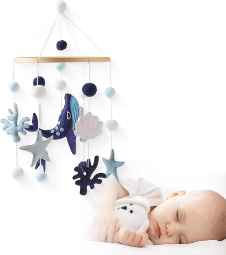 Baby Mobile Wind Chime Sea Creatures Whale Crib Decor