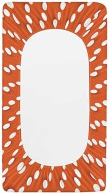 SCRAWLGOD Vintage Polka Dot Changing Pad Cover 32x16in Orange