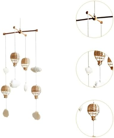 DYNWAVE Baby Mobile with Rattan Balloon and Cloud