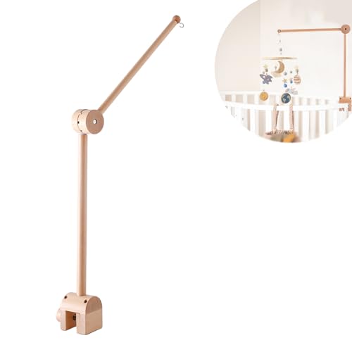 Wooden Baby Mobile Crib Holder Height Adjustable Mobile Arm