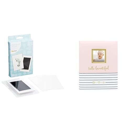 Pearhead Pink Baby Keepsake Bundle - Memory Book Handprint Kit
