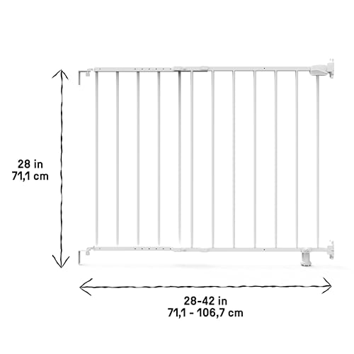 Ingenuity Stairway 42W Safety Pet and Baby Gate - White Metal