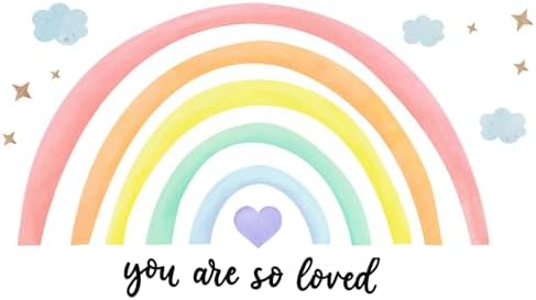 Containlol 30x14 Inch Rainbow Wall Decal for Kids Bedroom 1