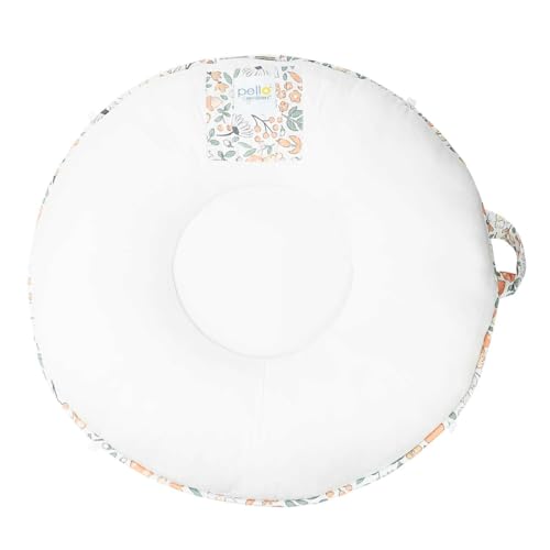 Pello Multi-use Luxe Toddler Floor Pillow Play Mat Lounger White Floral