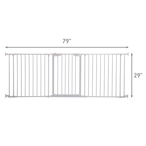 Little Chicks Waverely 79 Extra Wide Baby Gate with Door