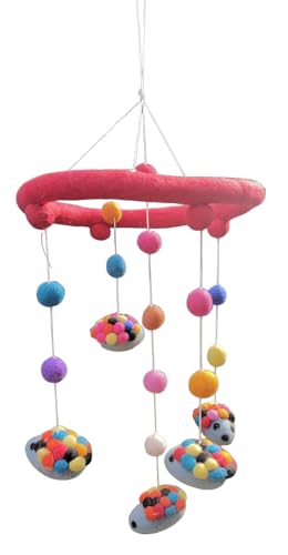 Handmade Felt Hedgehog Animal Mobile for Nursery Decor