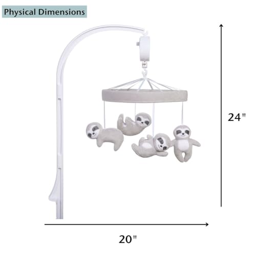 Sammy Lou Sloths Baby Crib Mobile with Music