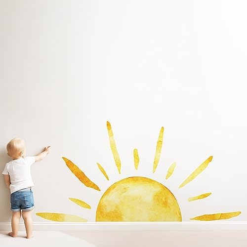 Duocheer Half Sun Wall Decal Extra Large Boho Decor