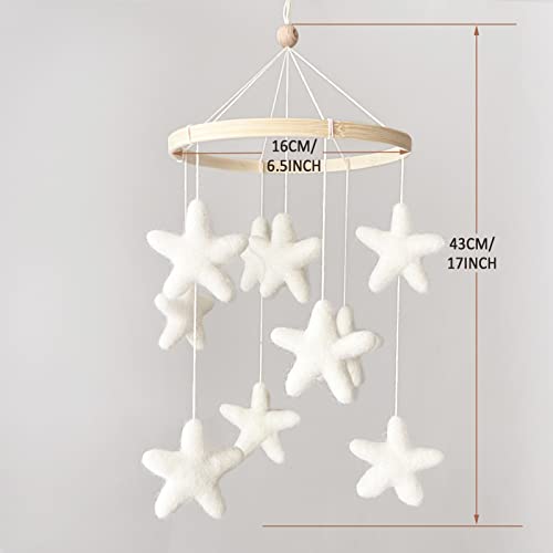 Gender Neutral Baby Mobile - Felt Star Boho Decor