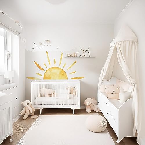 Duocheer Half Sun Wall Decal Extra Large Boho Decor
