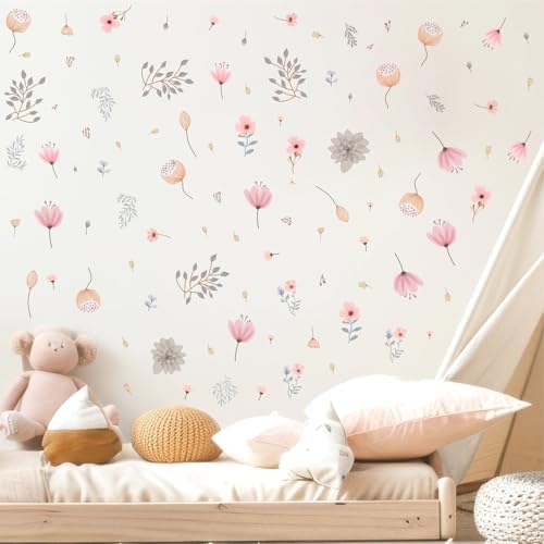 Kazova Boho Flower Wall Decals Peel and Stick