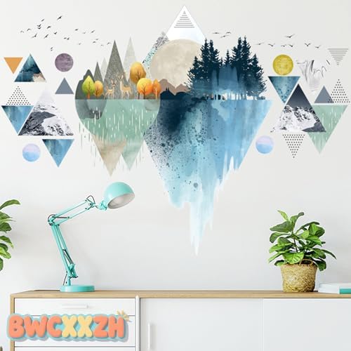 Nordic Geometric Wall Stickers 3D Peel and Stick Murals