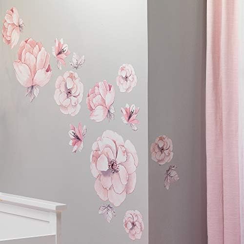 Lambs Ivy Signature Botanical Baby Pink Gray Wall Decals