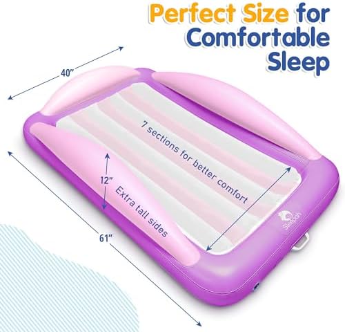 Sleepah Inflatable Toddler Travel Bed Set Purple