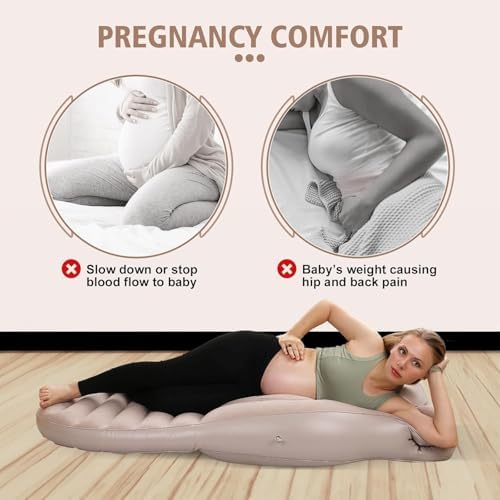 Inflatable Maternity Cushion with Detachable Support Grey