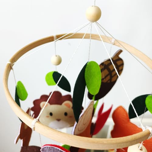 Felt Forest Animals Baby Mobile with Owl and Fox Theme