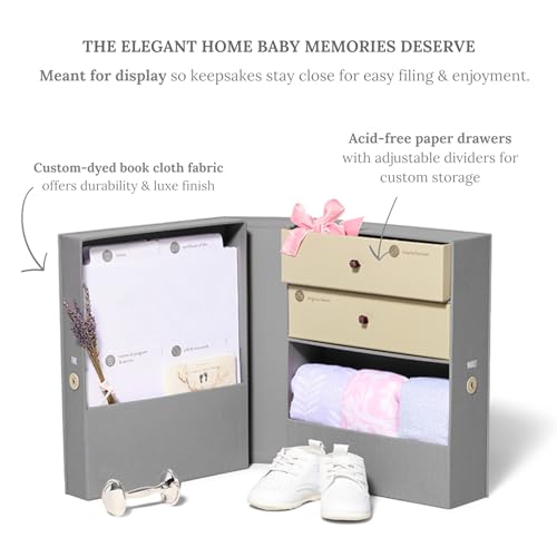 Savor Personalized Baby Keepsake Organizer Box