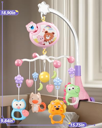 Crib Mobile With Music And Lights for 0-6 Months