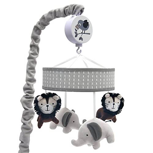 Lambs Ivy Urban Jungle Lion Elephant Musical Crib Mobile