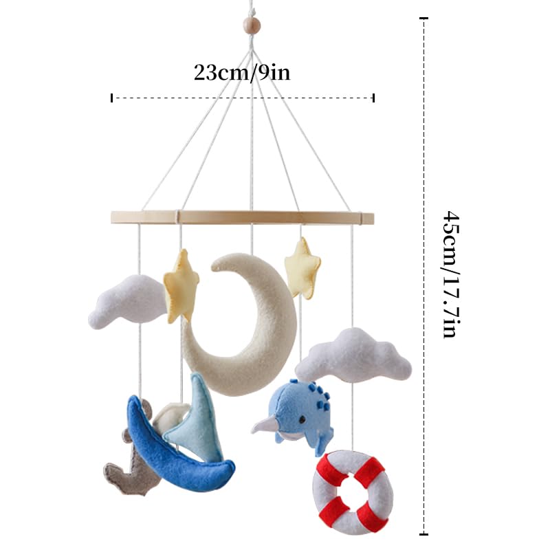 GOODMOM Seaside Baby Mobile for Crib - Nautical Theme Decor