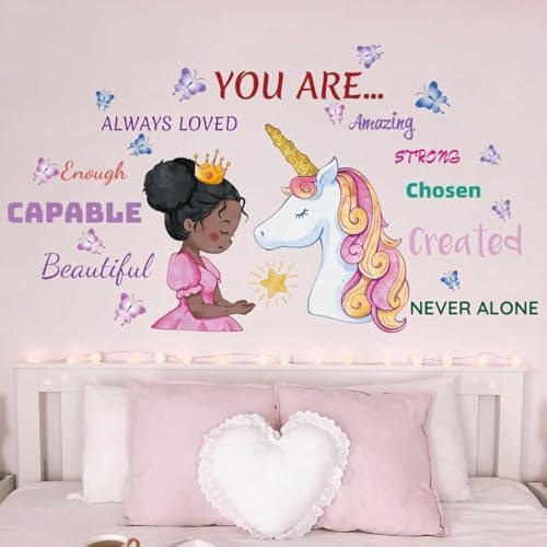 Unicorn Wall Decals for Girls Room Decor