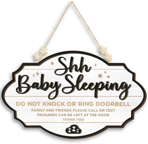 Shhh Baby Sleeping Sign for Front Door