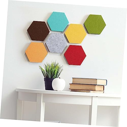 Healifty 12pcs Hexagon Felt Wall Stickers for Classroom and Home Decor