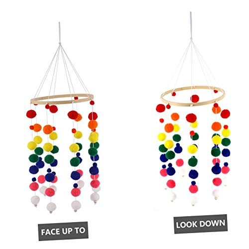 Fuzzy Bed Bell Mobile for Baby Room and Nursery Decor